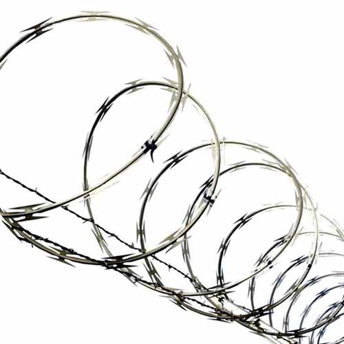 Galvanized PVC Stainless Steel Razor Barbed Wire Concertina Blade Fencing Security Wire PVC Barbed Wire