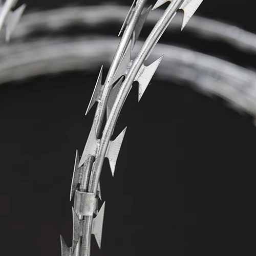 Concertina Razor Barbed Wire for Construction Prison and Protection Made of Galvanized Steel Iron and Stainless Steel Wire