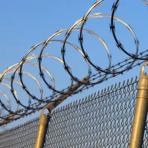 Concertina Wire Used as a High-Security Fencing Barrier